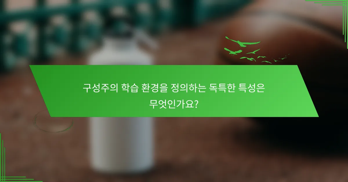 구성주의 학습 환경을 정의하는 독특한 특성은 무엇인가요?